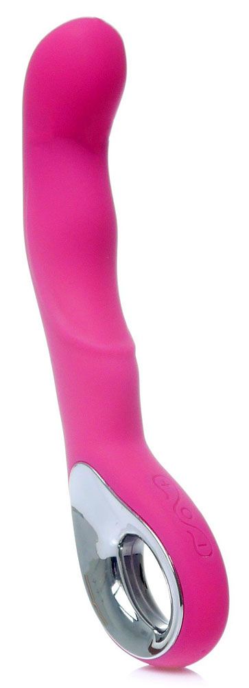 519667 Розовый вибратор для массажа точки G - 20 см.