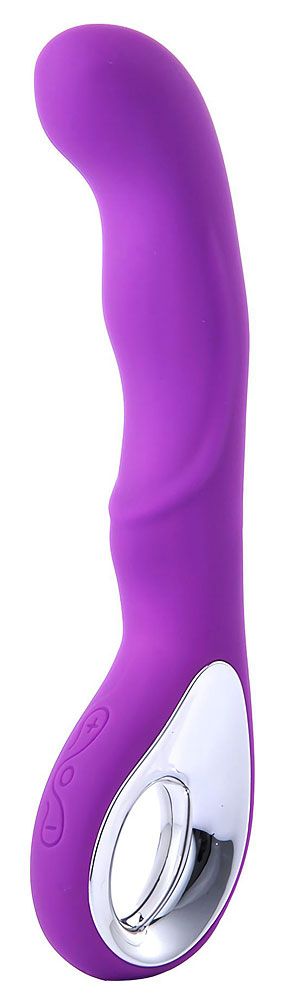 519668 Фиолетовый вибратор для массажа точки G - 20 см.