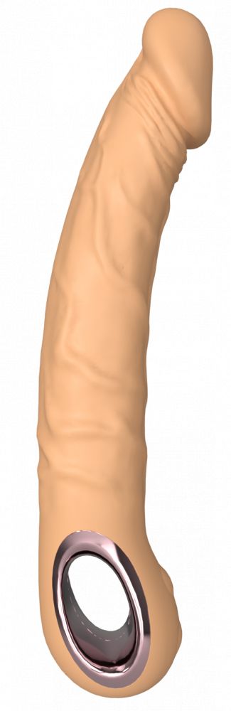 522173 Телесный силиконовый вибратор-реалистик - 22 см.