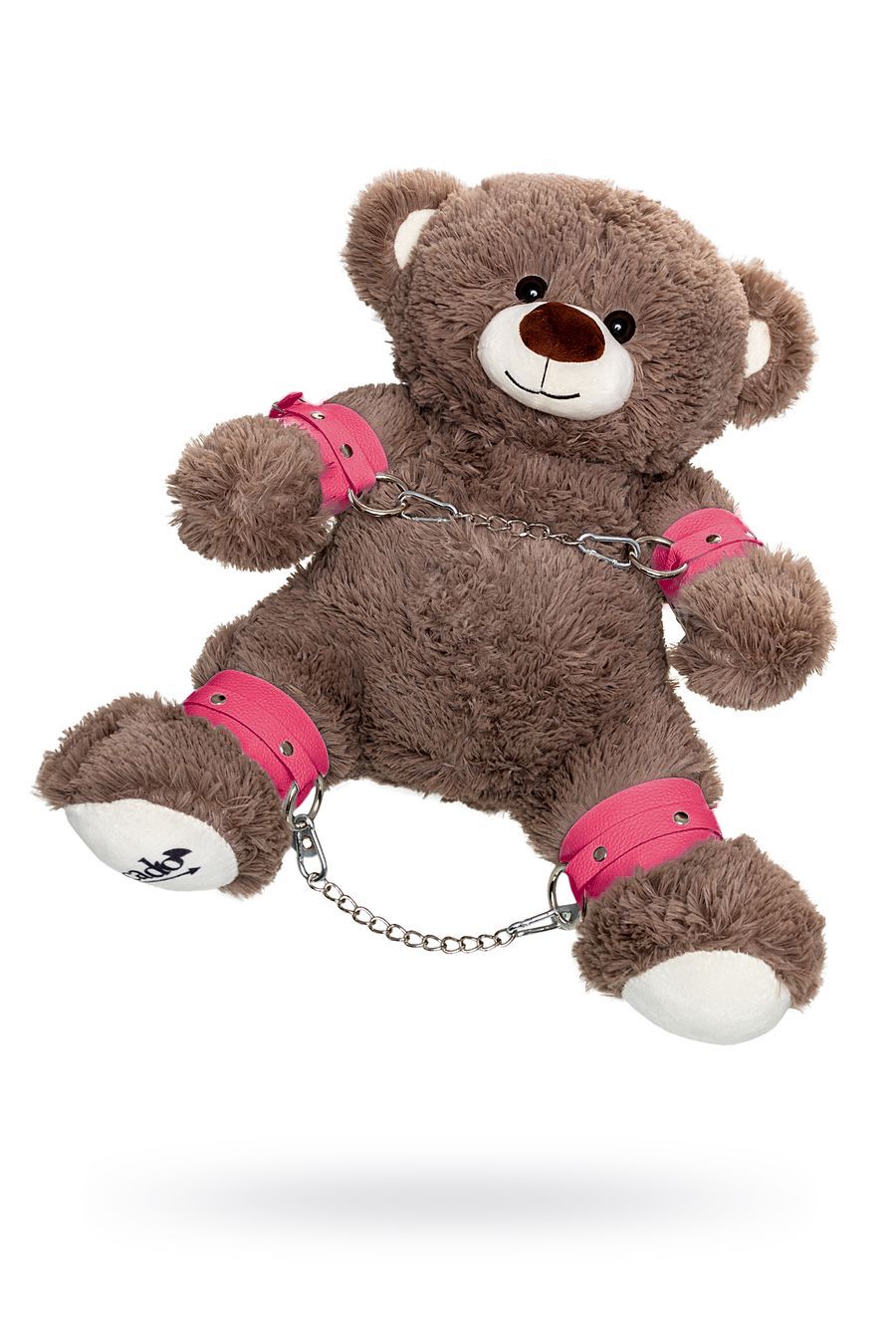 523540 Бондажный набор: бурый мишка с розовыми оковами и наручниками