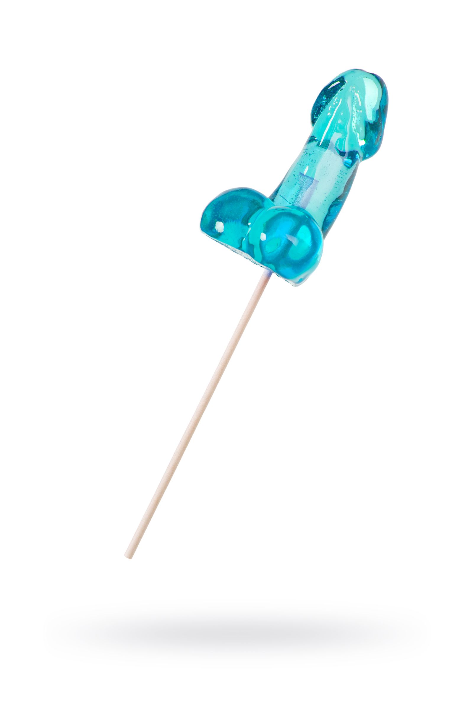 523569 Голубой леденец в форме члена со вкусом блю кюрасао - 80 гр.