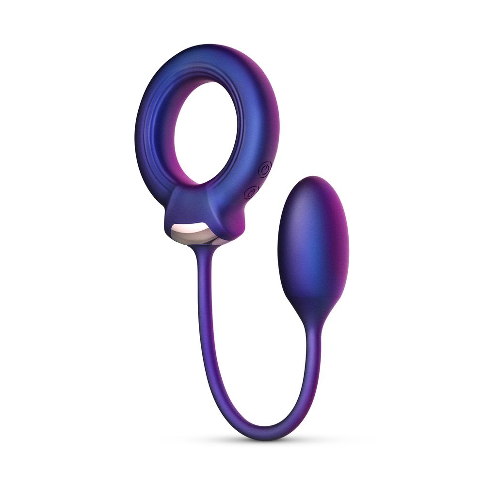 525525 Фиолетовое эрекционное виброкольцо с анальным шариком Eclipse