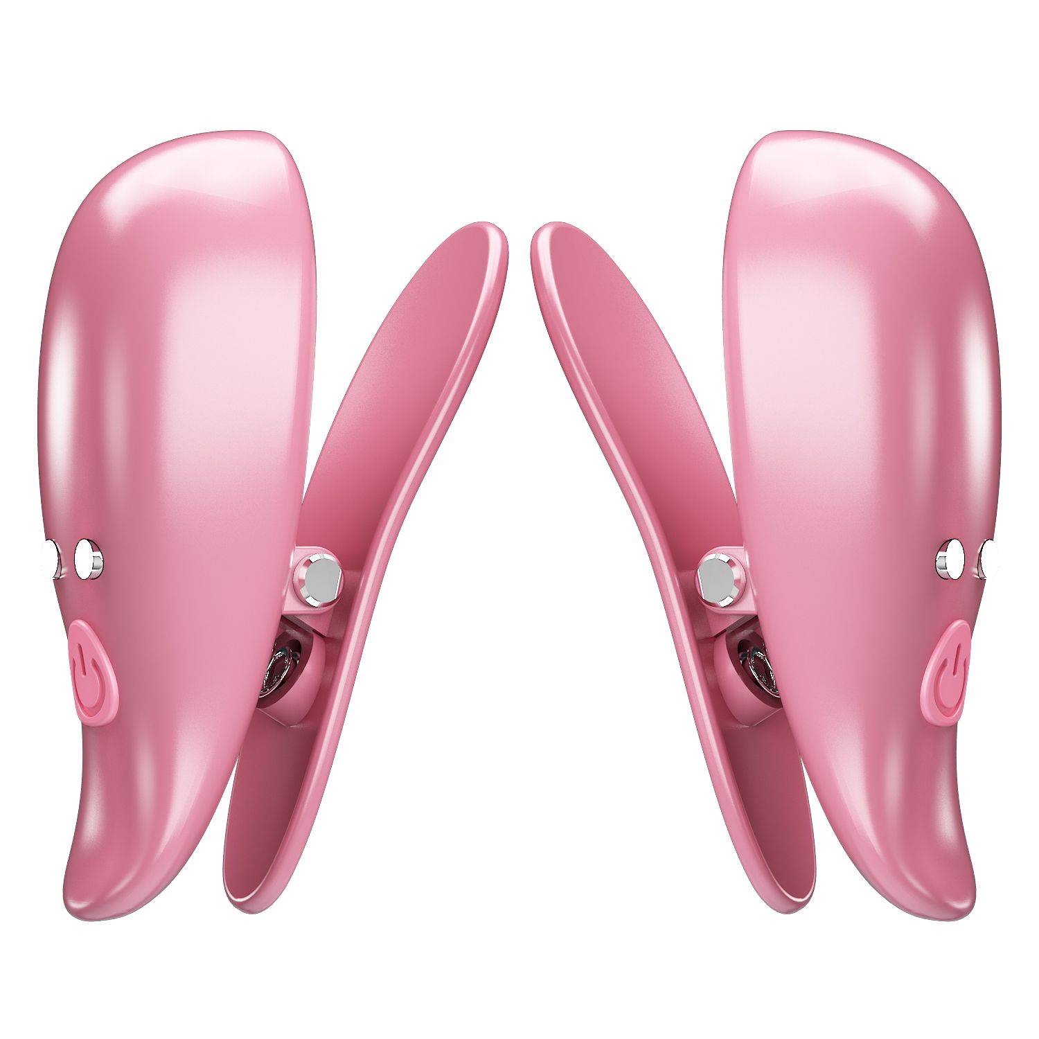 527679 Розовые вибромассажеры для сосков с пультом ДУ Cayley