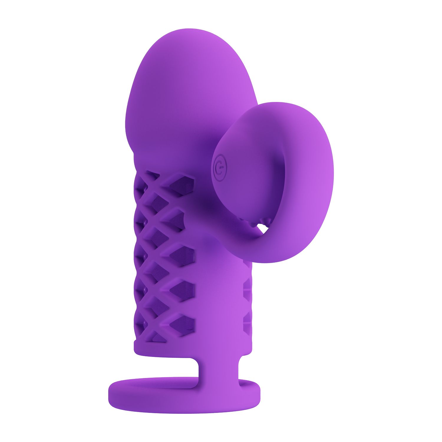 527697 Фиолетовая вибронасадка с клиторальным отростком Harden