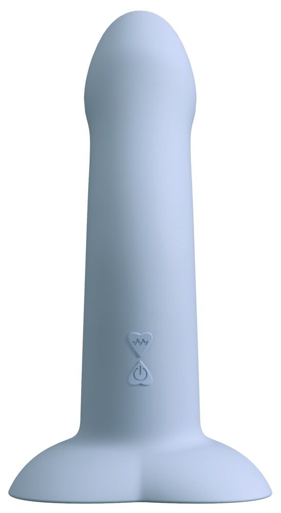 527725 Голубой вибростимулятор на присоске Heart Guy - 17 см.