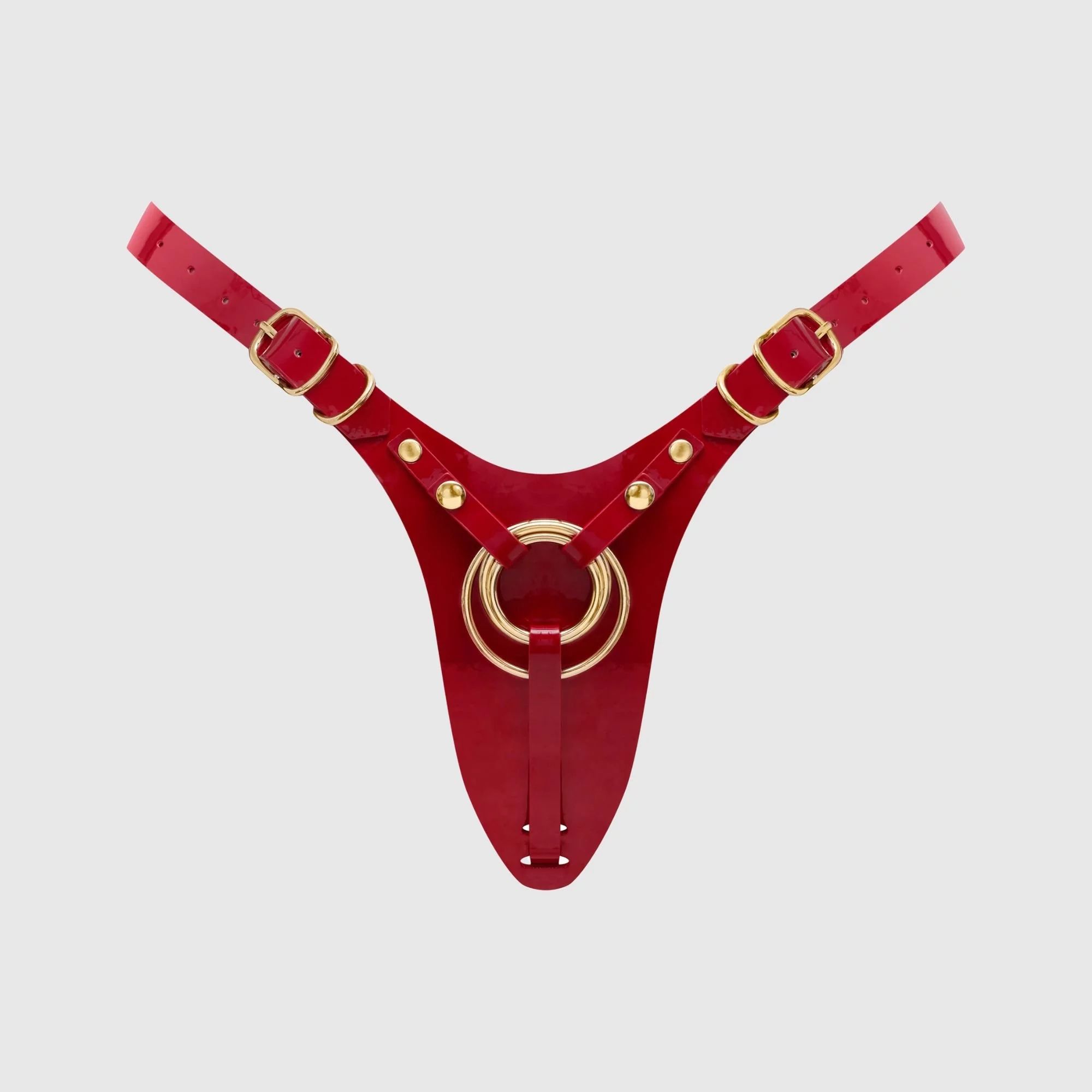 529501 Красный пояс для фиксации насадок Strap-On-Me Leatherette Harness Fabulous