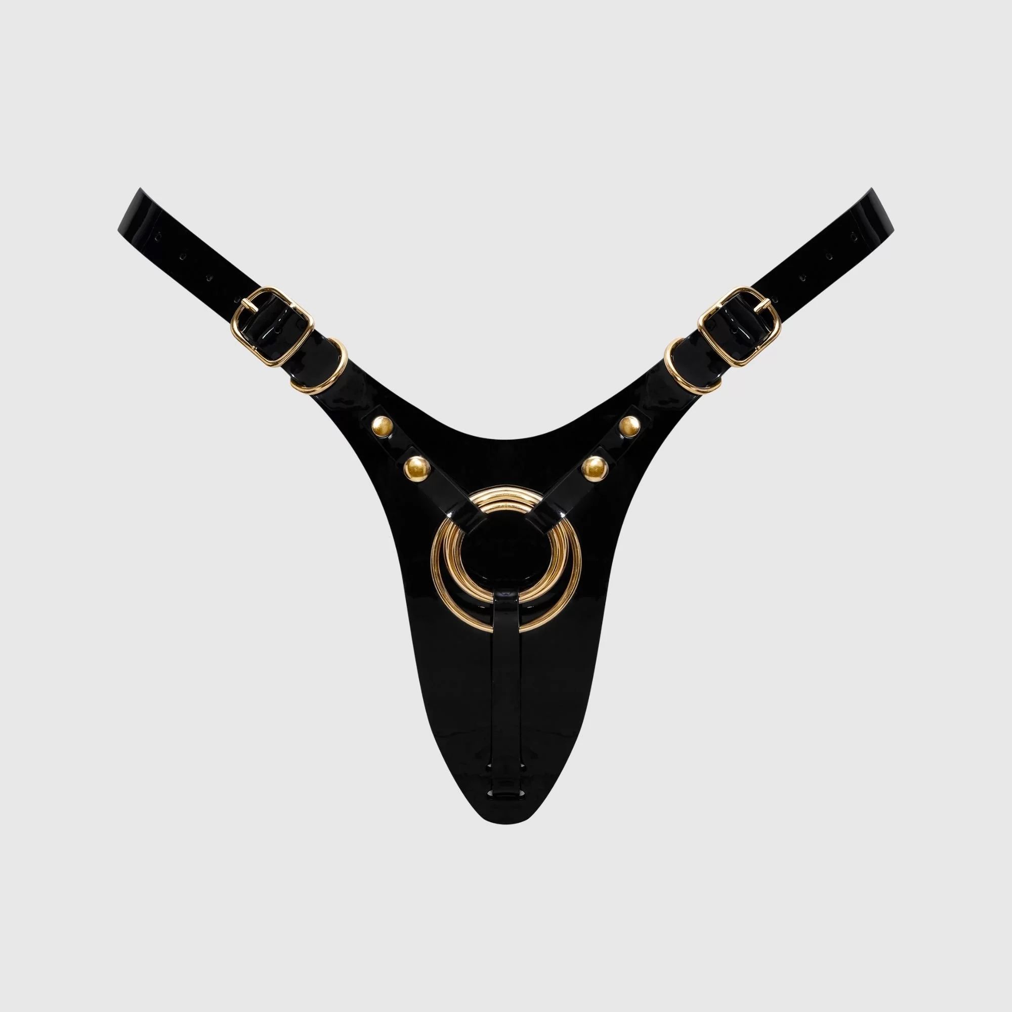 529502 Черный пояс для фиксации насадок Strap-On-Me Leatherette Harness Fabulous