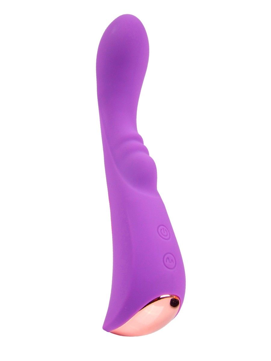 529530 Фиолетовый вибратор для G-стимуляции - 19,1 см.