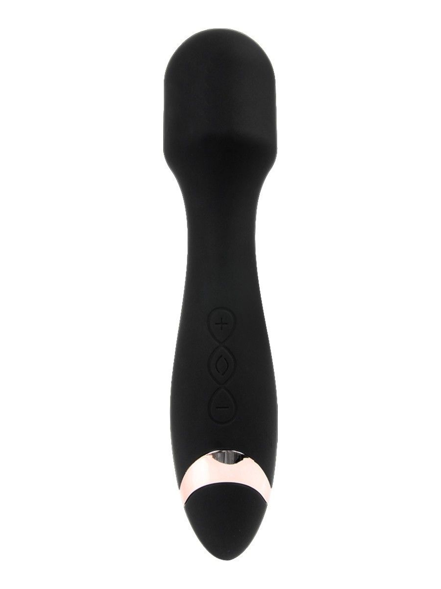 529533 Черный силиконовый wand-вибратор - 18,5 см.