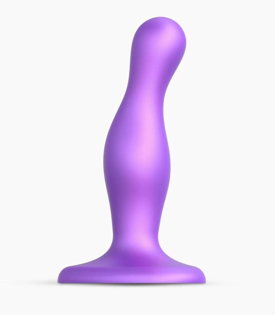 529664 Фиолетовая насадка Strap-On-Me Dildo Plug Curvy size S