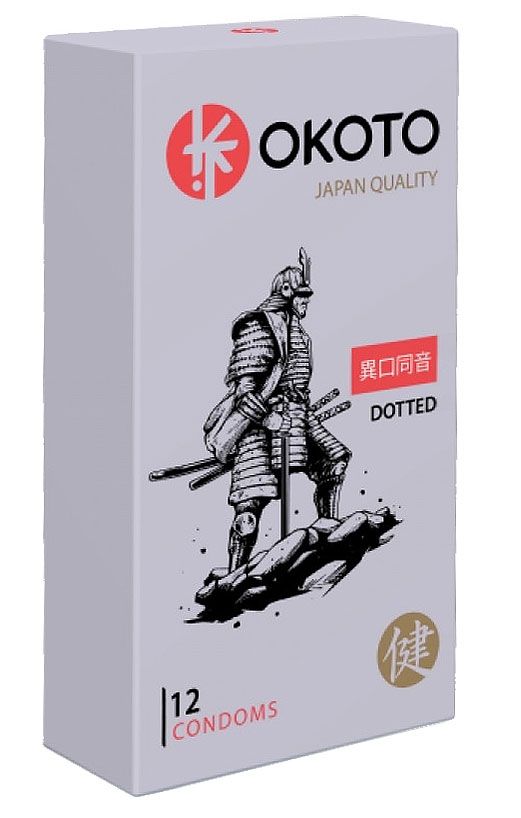 530837 Точечные презервативы OKOTO Dotted - 12 шт.