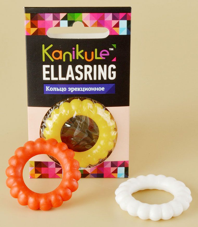 530843 Цветное рельефное эрекционное кольцо Ellasring
