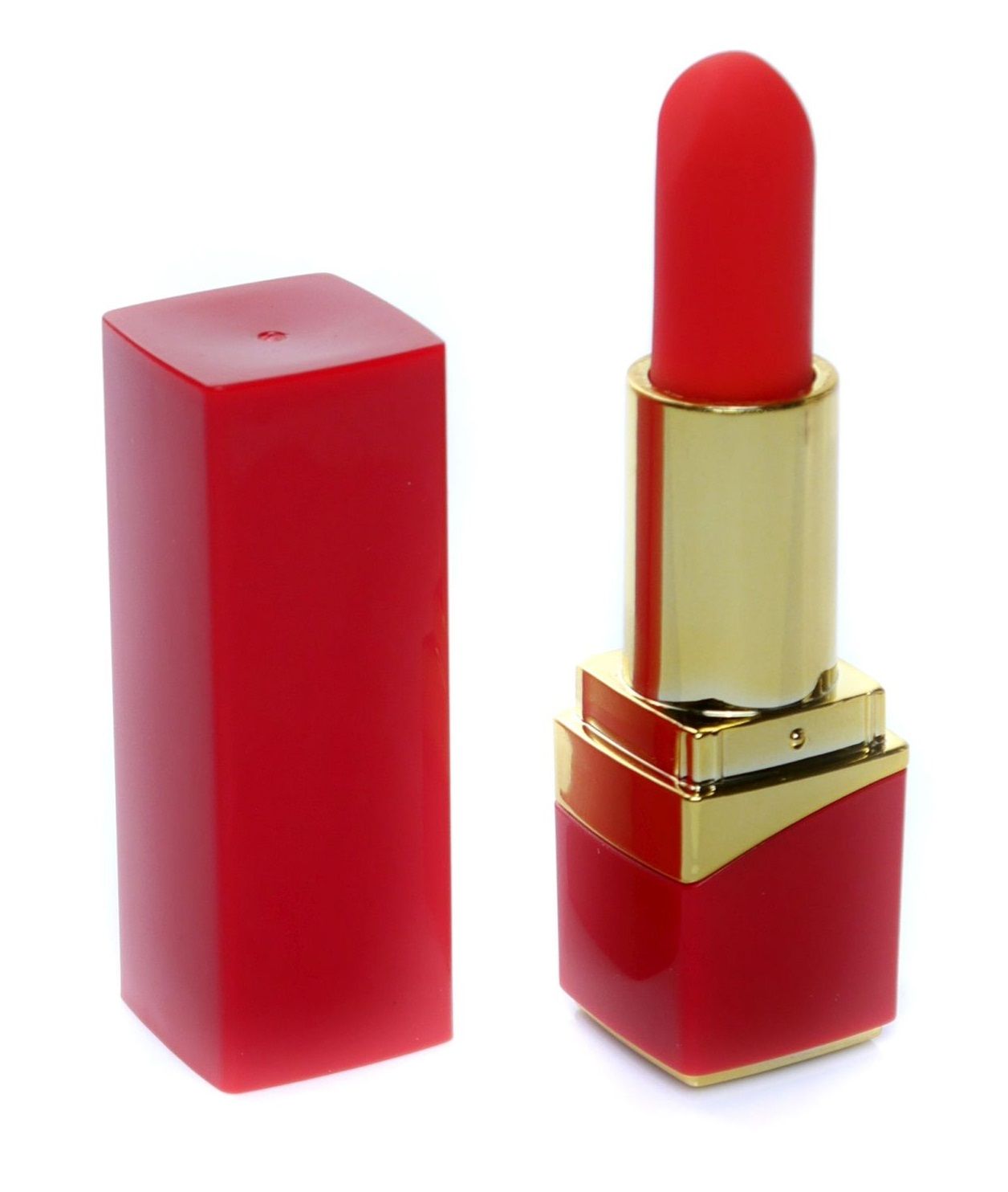 531478 Красный мини-вибратор в форме помады