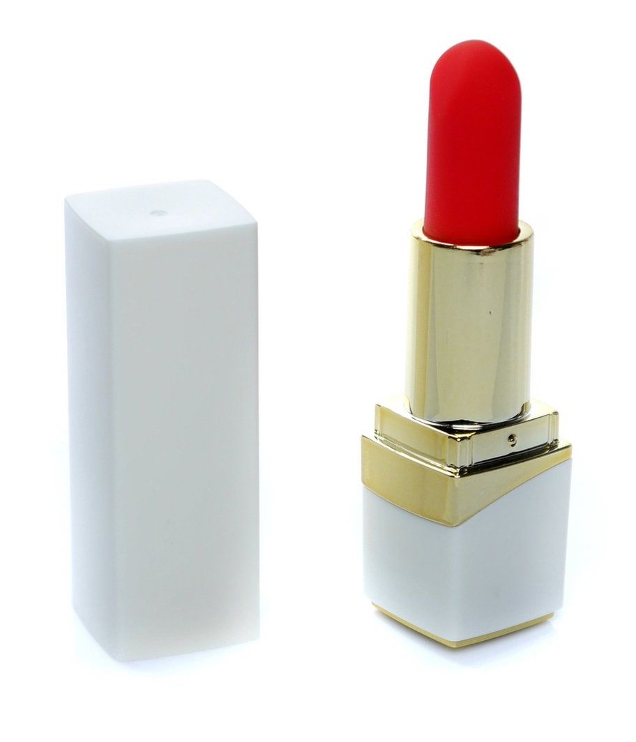 531479 Белый мини-вибратор в форме помады