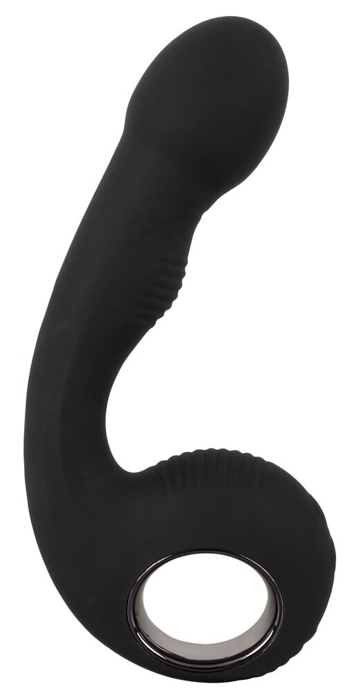 531717 Черный силиконовый вибратор G P-Spot Vibrator - 16,8 см.