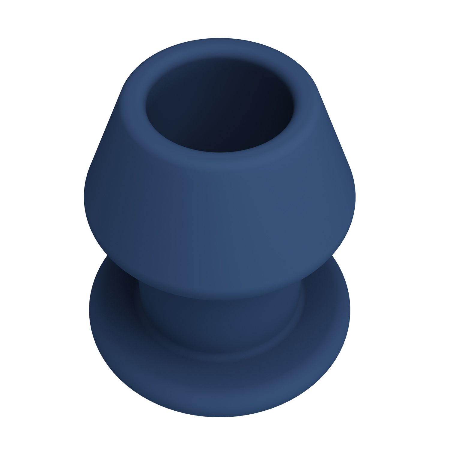 531976 Синяя анальная пробка с открытым каналом - 8,7 см.