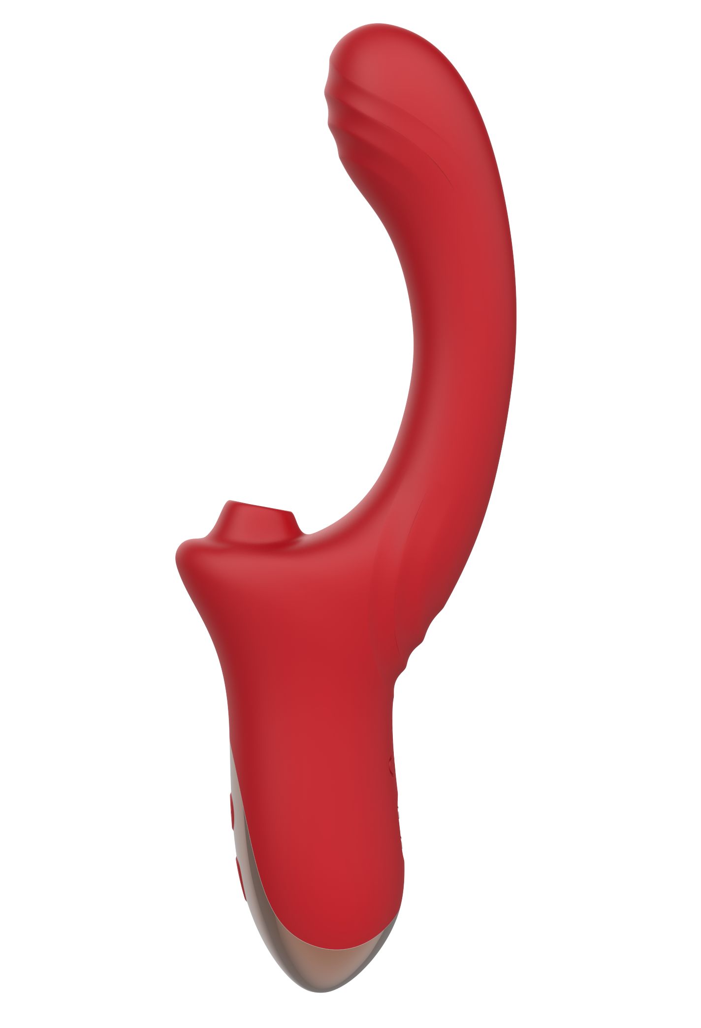 532197 Красный вагинально-клиторальный вибратор