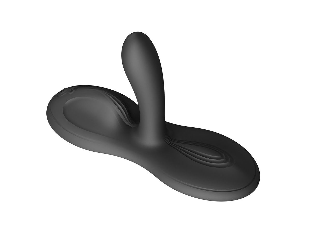 532291 Черная виброподушка с функцией нагрева Flora