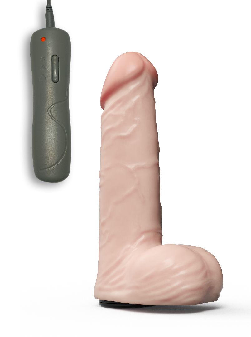 55370 Фаллическая насадка Харнесс UNICOCK 5,5 с вибрацией - 17,6 см.